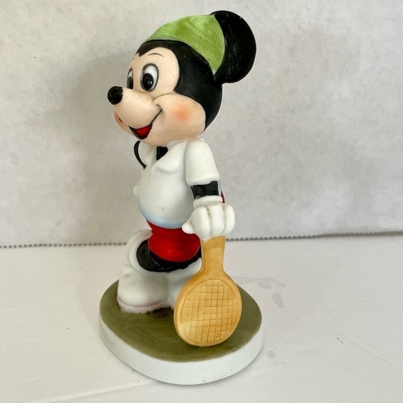 𝅺Walt Disney Productions Mickey Mouse with Tennis Racket Figurine - Picture 2 of 5